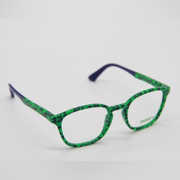 NEW PUMA PU0118O 002 ROUND GREEN EYEGLASSES PUMA PU01180 002 - Picture 4 of 9